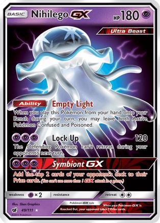 Nihilego GX 049/111  - Holofoil SM  Crimson Invasion - Ultra Rare