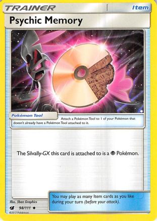 Psychic Memory 098  - Reverse Holofoil SM  Crimson Invasion - Uncommon