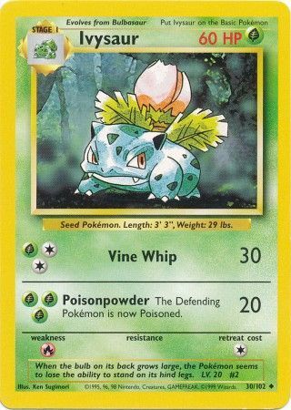 Ivysaur - 030/102 - Uncommon - Unlimited Edition - (MP)