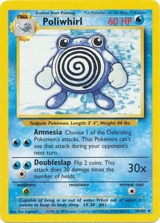Poliwhirl - 038/102 - Uncommon - Unlimited Edition - (MP)