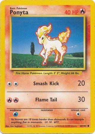 Ponyta - 060/102 - Common - Unlimited Edition - (MP)