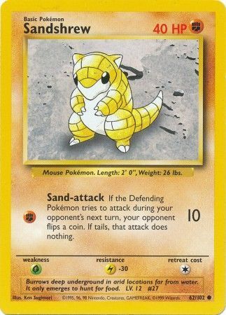 Sandshrew - 062/102 - Common - Unlimited Edition - (LP)