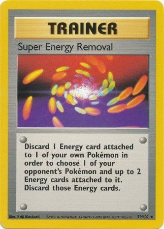 Super Energy Removal - 079/102 - Rare - Unlimited Edition - (VLP)