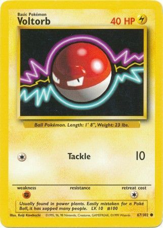 Voltorb - 067/102 - Common - Unlimited Edition - (MP)