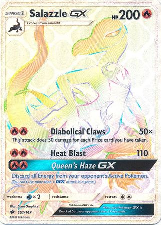 Salazzle GX (Secret) - 151/147 - Secret Rare