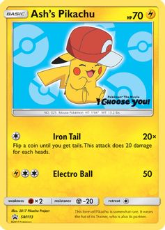 Ash's Pikachu - SM113 - SM Promos