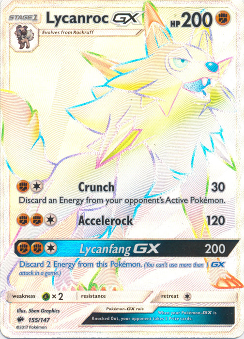 Lycanroc GX (Secret) - 155/147 - Secret Rare