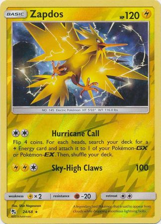 Zapdos - 24/68 - Reverse Holofoil Rare