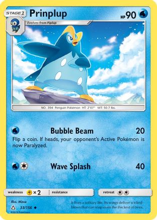 Prinplup 033/156  - Reverse Holofoil SM  Ultra Prism - Uncommon