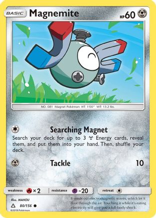 Magnemite (80) 080/156  - Reverse Holofoil SM  Ultra Prism - Common