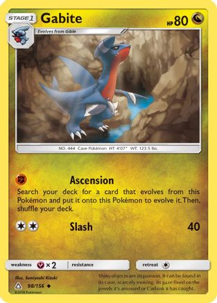 Gabite 098/156  - Reverse Holofoil SM  Ultra Prism - Uncommon