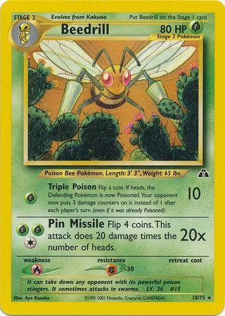Beedrill 018/75  - Unlimited Neo Discovery - Rare