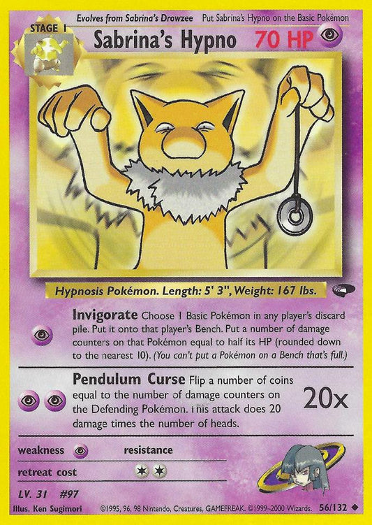 Sabrina's Hypno 056/132  - Unlimited Gym Challenge - Uncommon