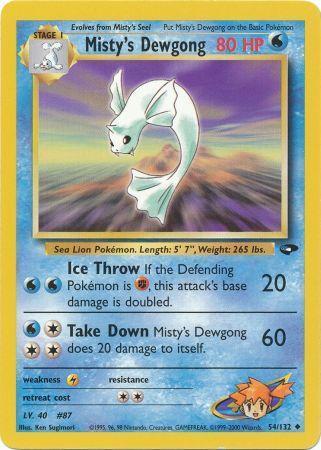 Misty's Dewgong 054/132  - Unlimited Gym Challenge - Uncommon
