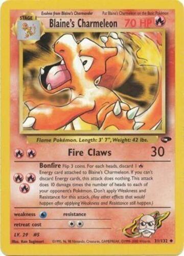 Blaine's Charmeleon 031/132  - Unlimited Gym Challenge - Uncommon