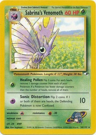 Sabrina's Venomoth 034/132  - Unlimited Gym Heroes - Rare