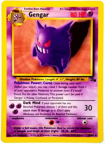 Gengar (20) 020/62  - Unlimited Fossil - Rare