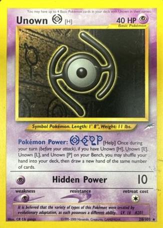 Unown [H] 028  - Unlimited Neo Destiny - Rare