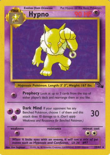 Hypno (23) 023/62  - Unlimited Fossil - Rare