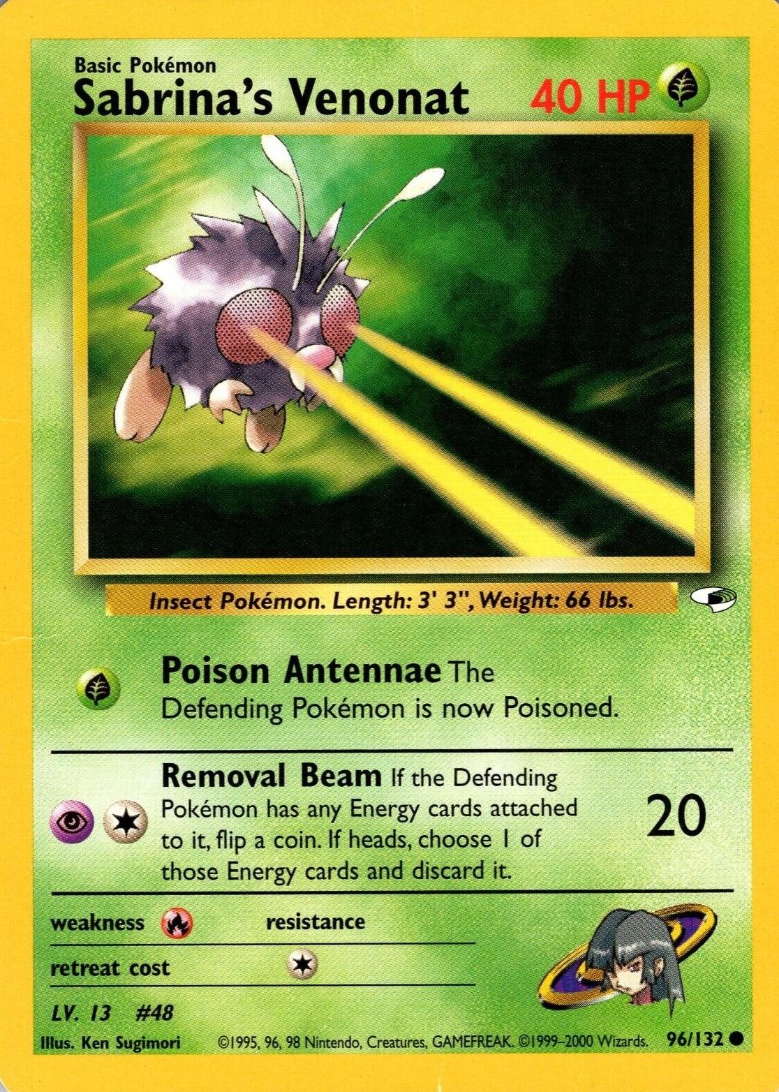 Sabrina's Venonat 096/132  - Unlimited Gym Heroes - Common