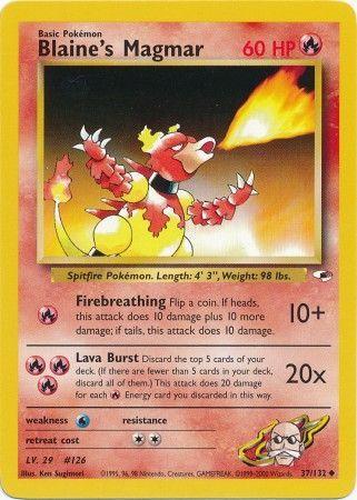 Blaine's Magmar 037/132  - Unlimited Gym Heroes - Uncommon