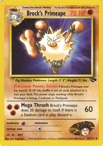 Brock's Primeape 035/132  - Unlimited Gym Challenge - Uncommon