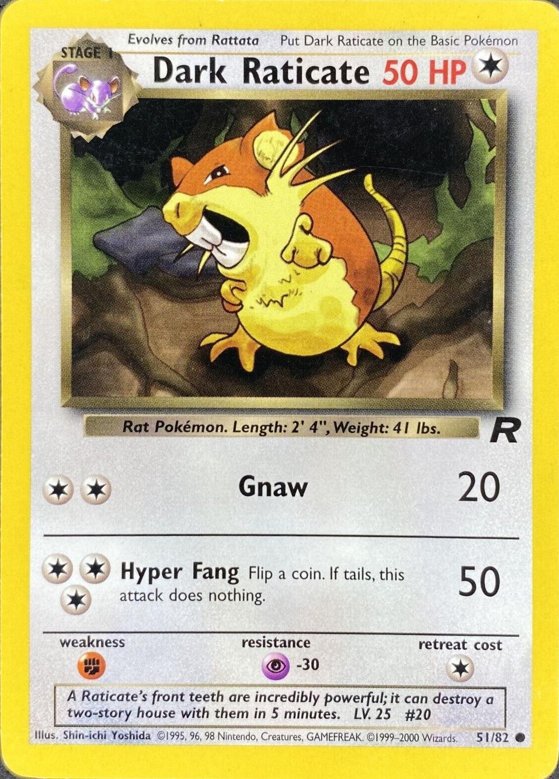 Dark Raticate 051/82  - Unlimited Team Rocket - Common