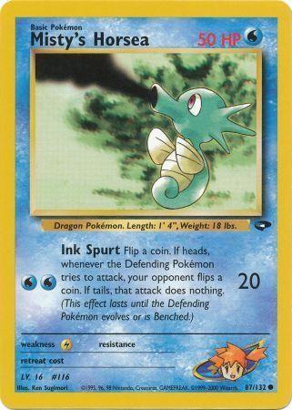 Misty's Horsea 087/132  - Unlimited Gym Challenge - Common