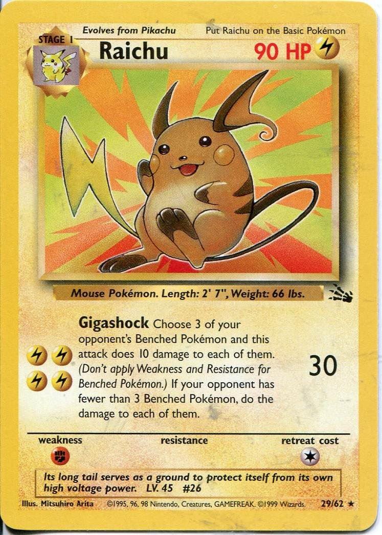 Raichu (29) 029/62  - Unlimited Fossil - Rare