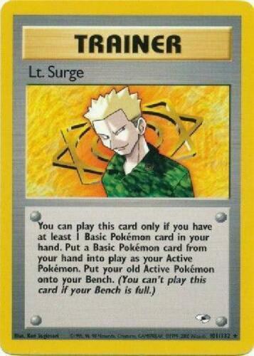 Lt. Surge (101) 101/132  - Unlimited Gym Heroes - Rare