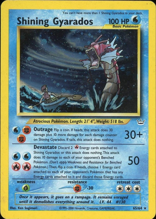Shining Gyarados 065  - Unlimited Holofoil Neo Revelation - Secret Rare