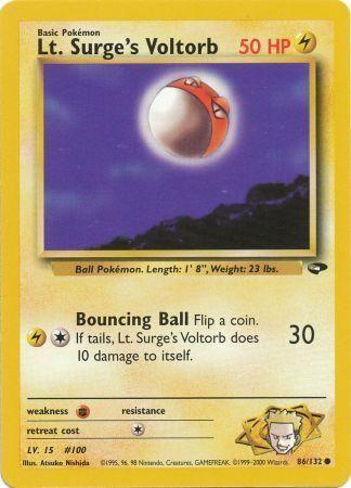 Lt. Surge's Voltorb 086/132  - Unlimited Gym Challenge - Common
