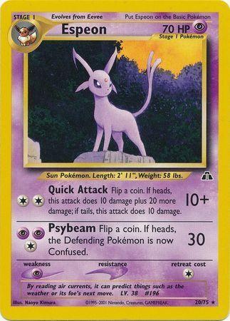 Espeon (20) 020/75  - Unlimited Neo Discovery - Rare
