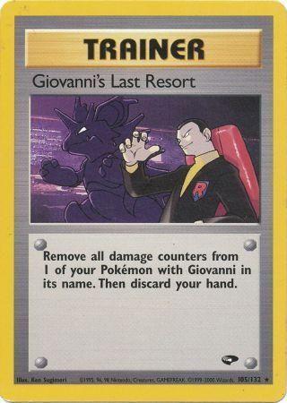 Giovanni's Last Resort 105/132  - Unlimited Gym Challenge - Rare