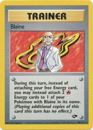 Blaine (100) 100/132  - Unlimited Gym Challenge - Rare