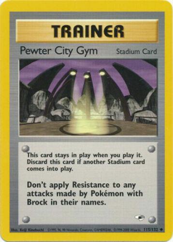 Pewter City Gym 115/132  - Unlimited Gym Heroes - Uncommon