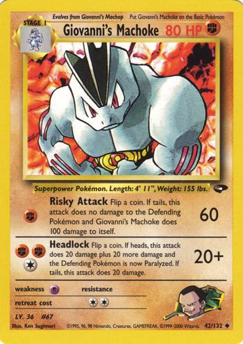 Giovanni's Machoke 042/132  - Unlimited Gym Challenge - Uncommon