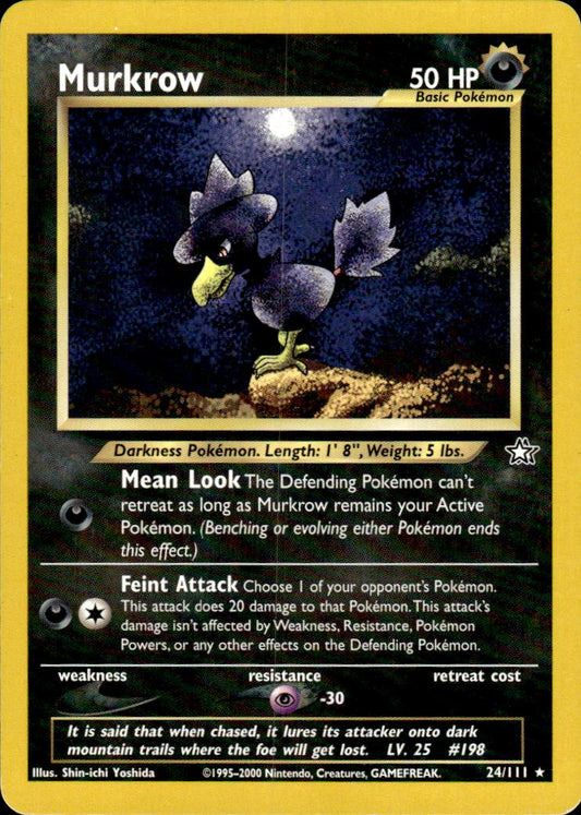 Murkrow 024/111  - Unlimited Neo Genesis - Rare