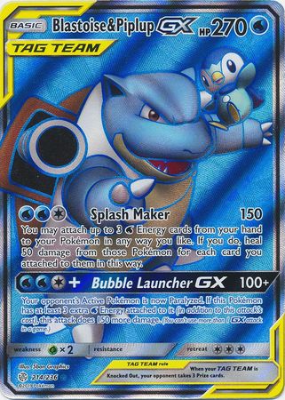 Blastoise & Piplup GX (Full Art) - 214/236 - Ultra Rare