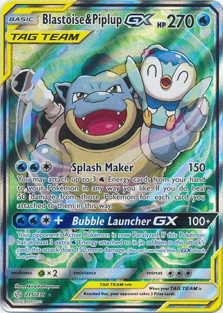 Blastoise & Piplup GX (Alternate Full Art) - 215/236 - Ultra Rare