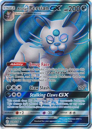 Alolan Persian GX (Full Art) - 219/236 - Ultra Rare