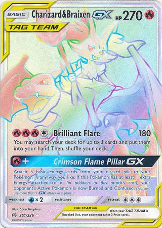 Charizard & Braixen GX (Secret) - 251/236 - Secret Rare