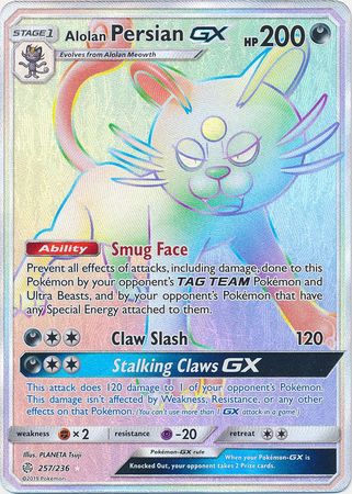 Alolan Persian GX (Secret) - 257/236 - Secret Rare