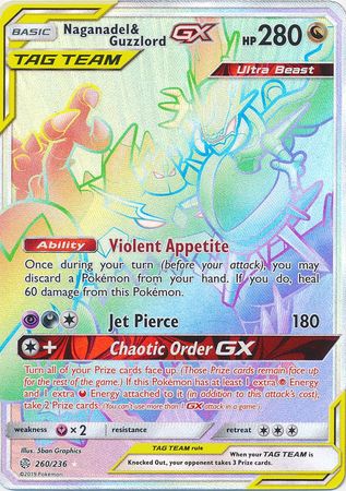 Naganadel & Guzzlord GX (Secret) - 260/236 - Secret Rare