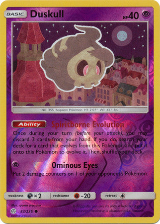 Duskull - 83/236 - Common - Reverse Holofoil
