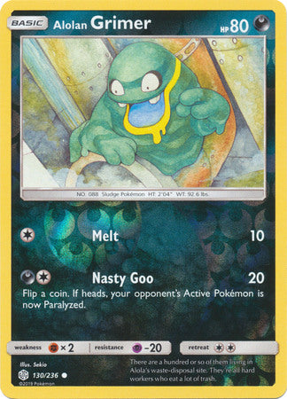 Alolan Grimer - 130/236 - Common - Reverse Holofoil