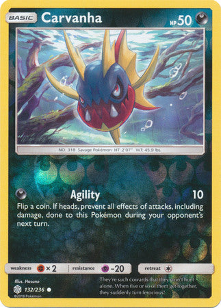 Carvanha - 132/236 - Common - Reverse Holofoil