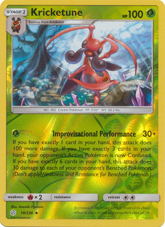 Kricketune - 14/236 - Uncommon - Reverse Holofoil