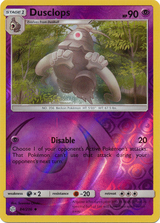 Dusclops - 84/236 - Uncommon - Reverse Holofoil