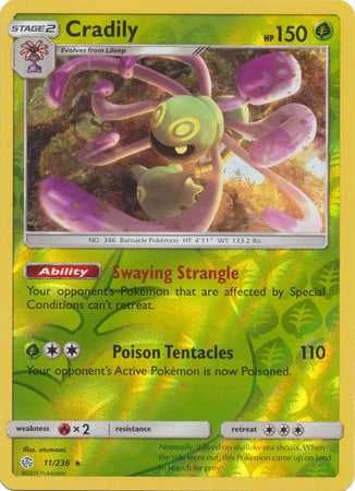 Cradily - 11/236 - Rare - Reverse Holofoil